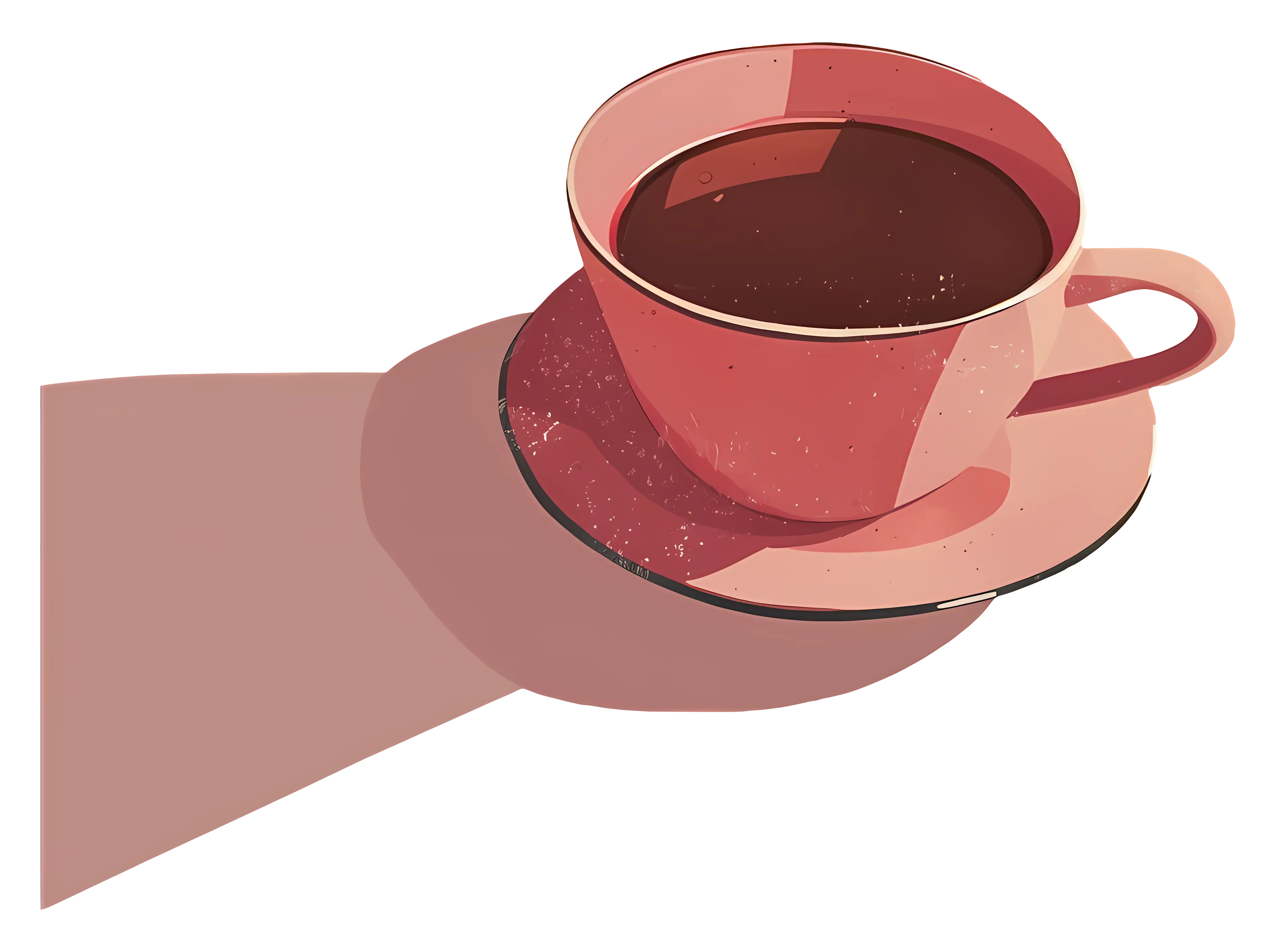 Cup of Coffee with Artistic Shadow