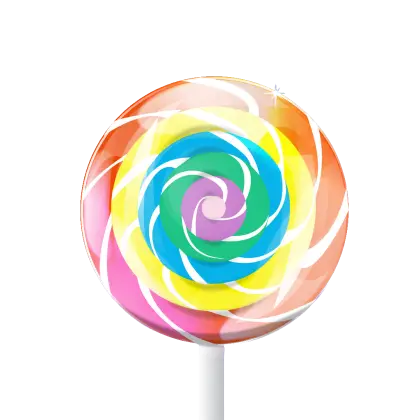 Bright Rainbow Swirl Lollipop
