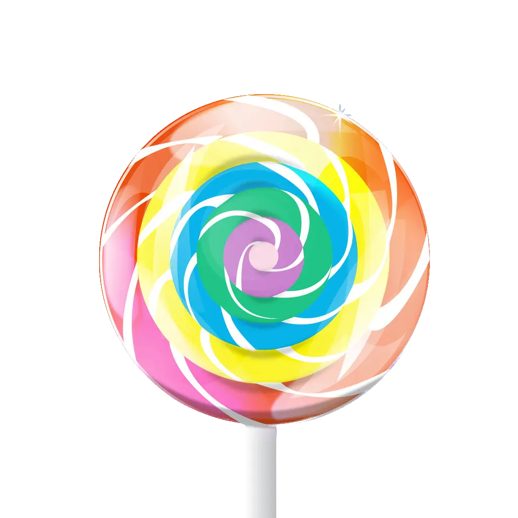 Bright Rainbow Swirl Lollipop