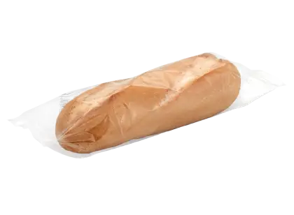 Freshly Baked Bread in Plastic Wrap
