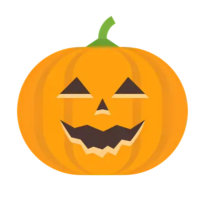 Halloween Pumpkin with Spooky Face