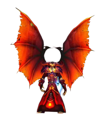 Demonic Character with Red Wings Illustration