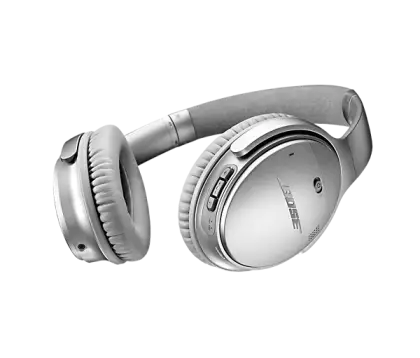 Silver Wireless Headphones with a Stylish Design