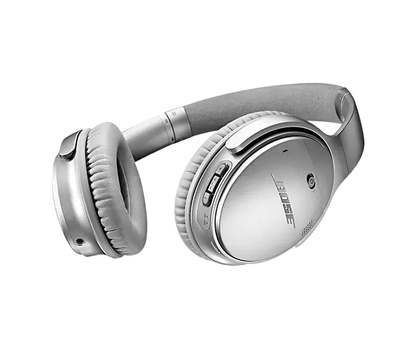 Silver Wireless Headphones with a Stylish Design