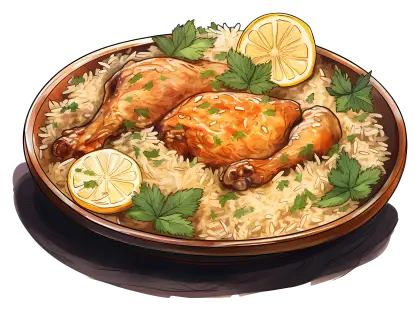 Delicious Chicken and Rice Dish with Lemon