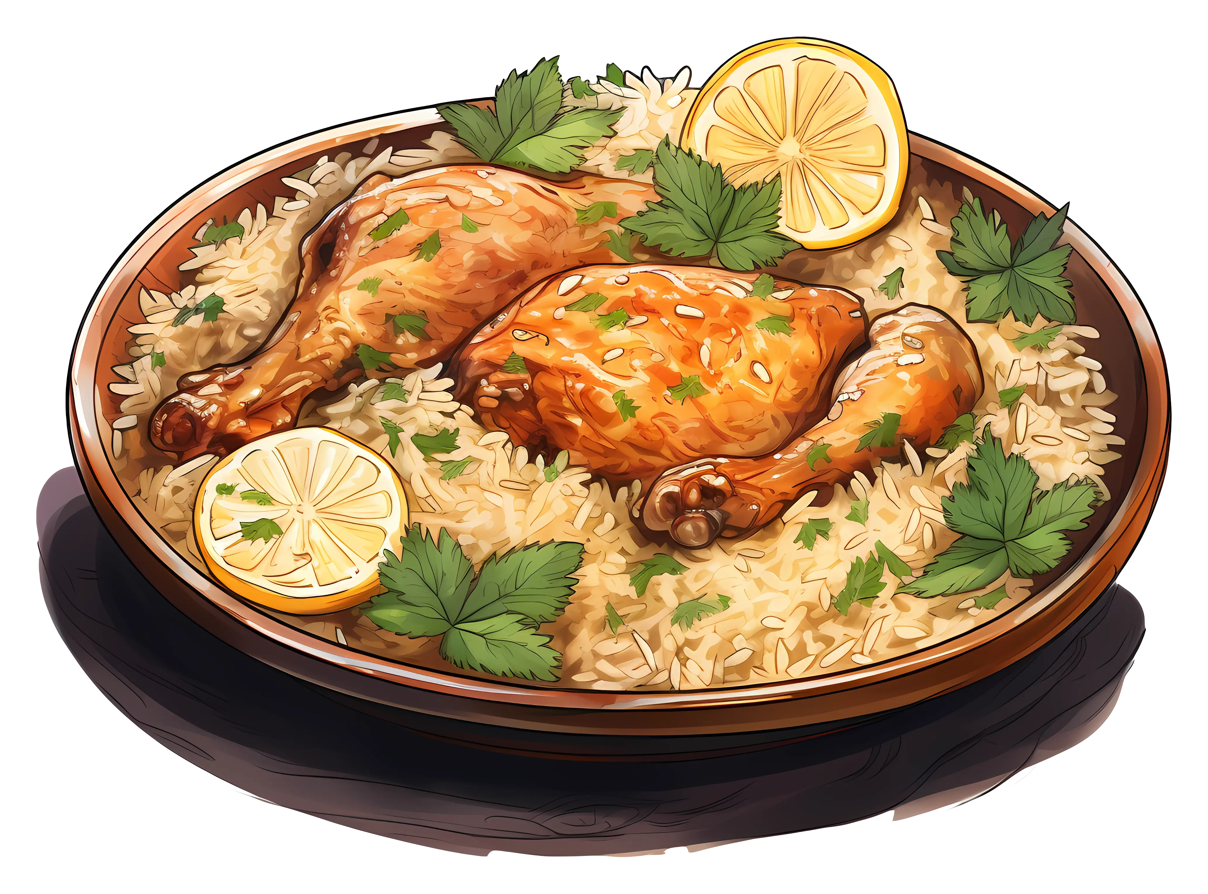 Delicious Chicken and Rice Dish with Lemon