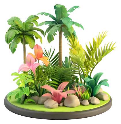 Tropical Plant Arrangement