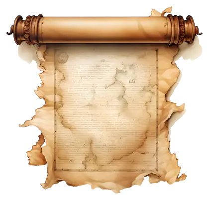Antique Scroll Paper Illustration