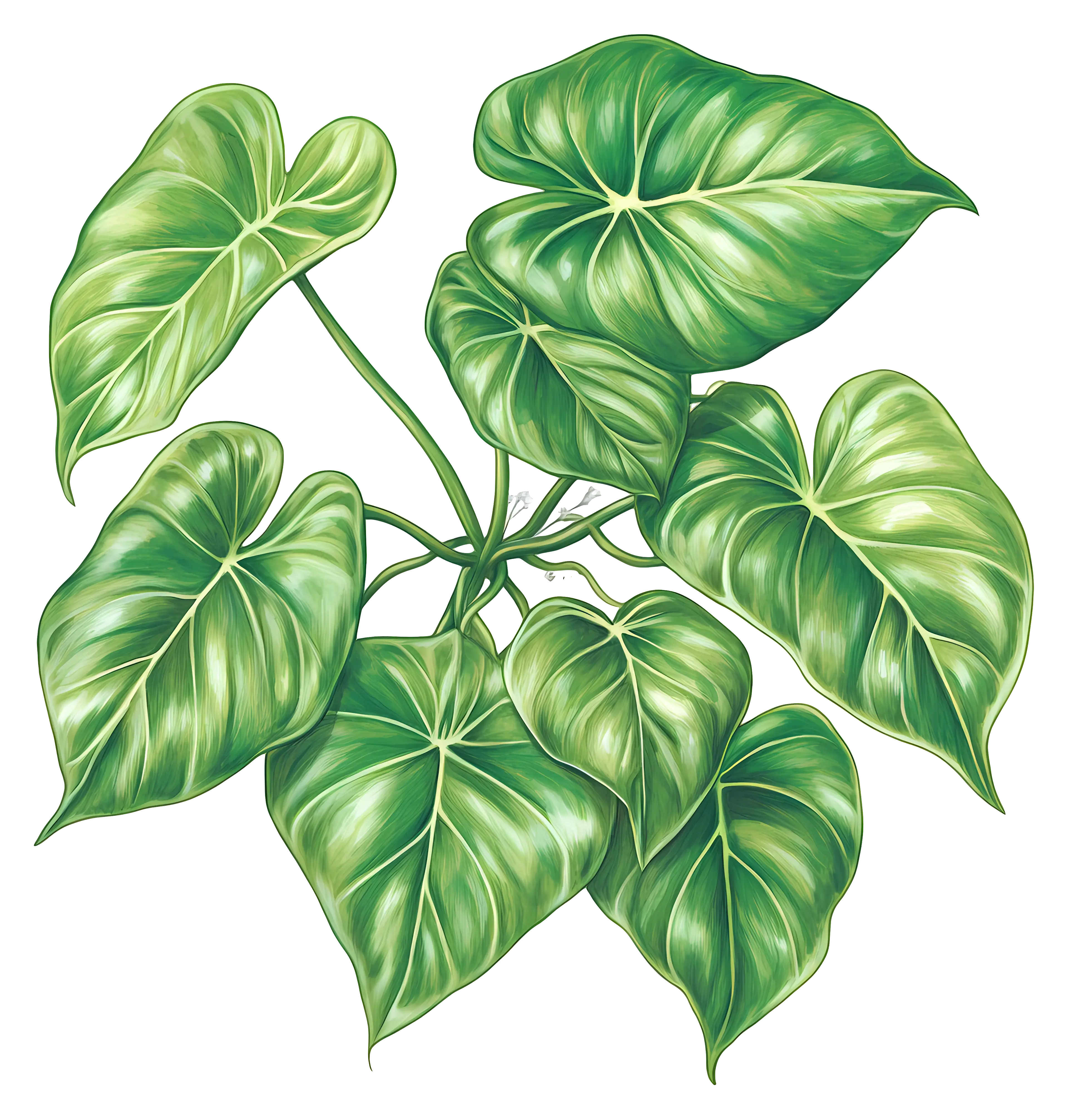 Lush Green Tropical Leaves