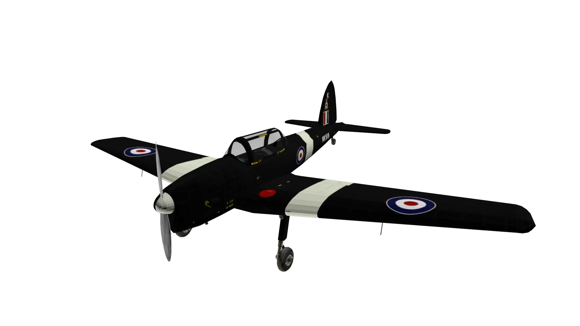 Vintage Black Airplane Model
