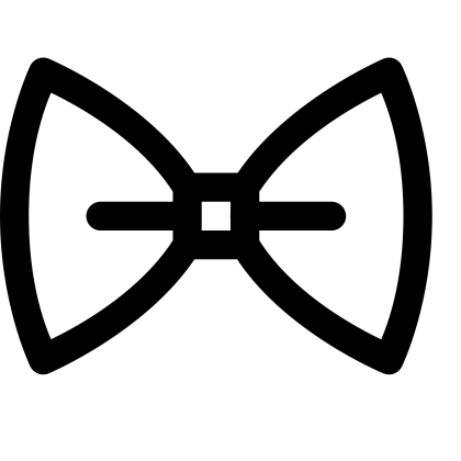 Bow Tie Icon for Formal Attire Symbol