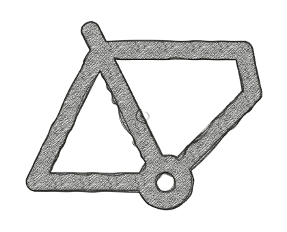 Minimalist Outline of a Bike Frame