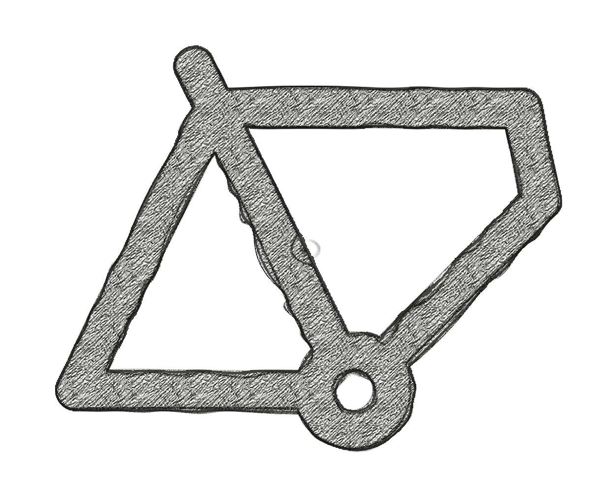 Minimalist Outline of a Bike Frame