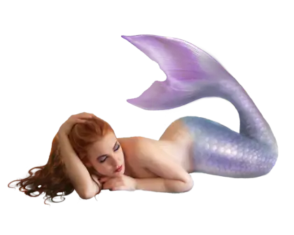 Beautiful Mermaid with Purple Tail