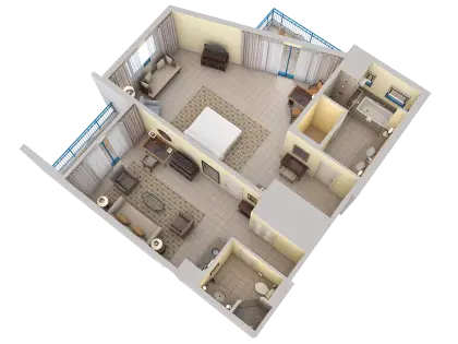 Apartment Layout Top-Down View