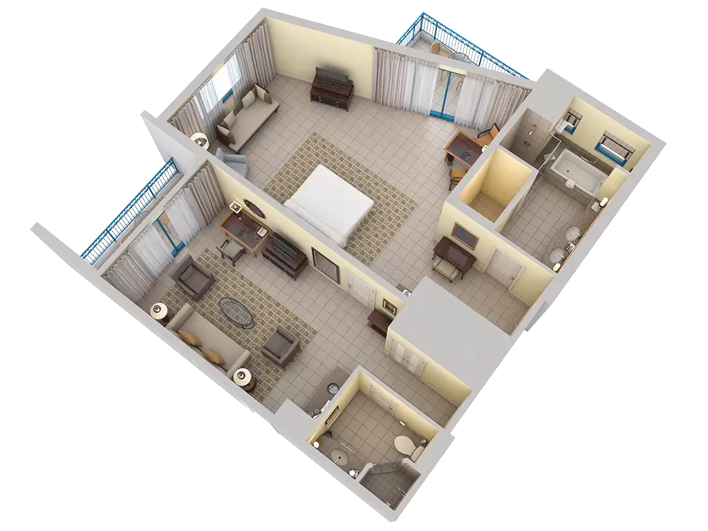 Apartment Layout Top-Down View
