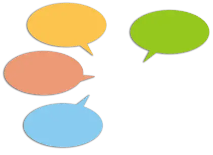 Colorful Flat Speech Bubbles Illustration