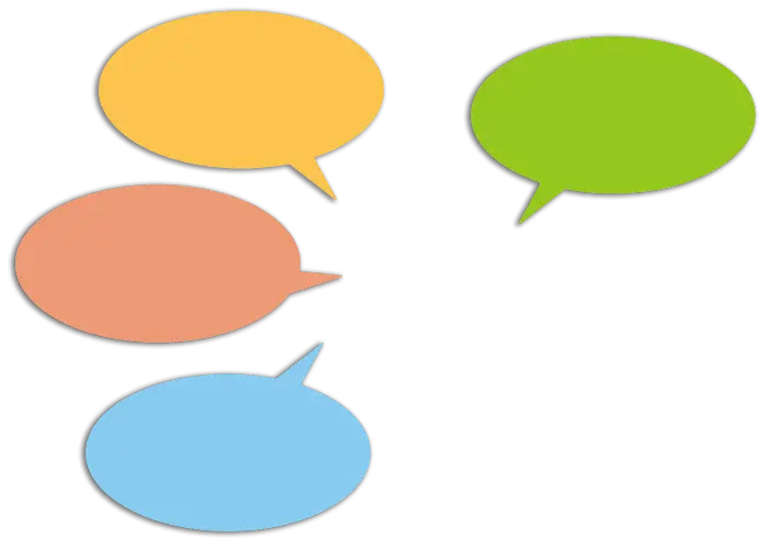 Colorful Flat Speech Bubbles Illustration