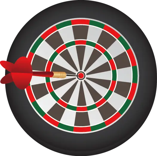 Bullseye on a Dartboard Game