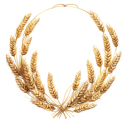 Yellow Wheat Grain Illustration