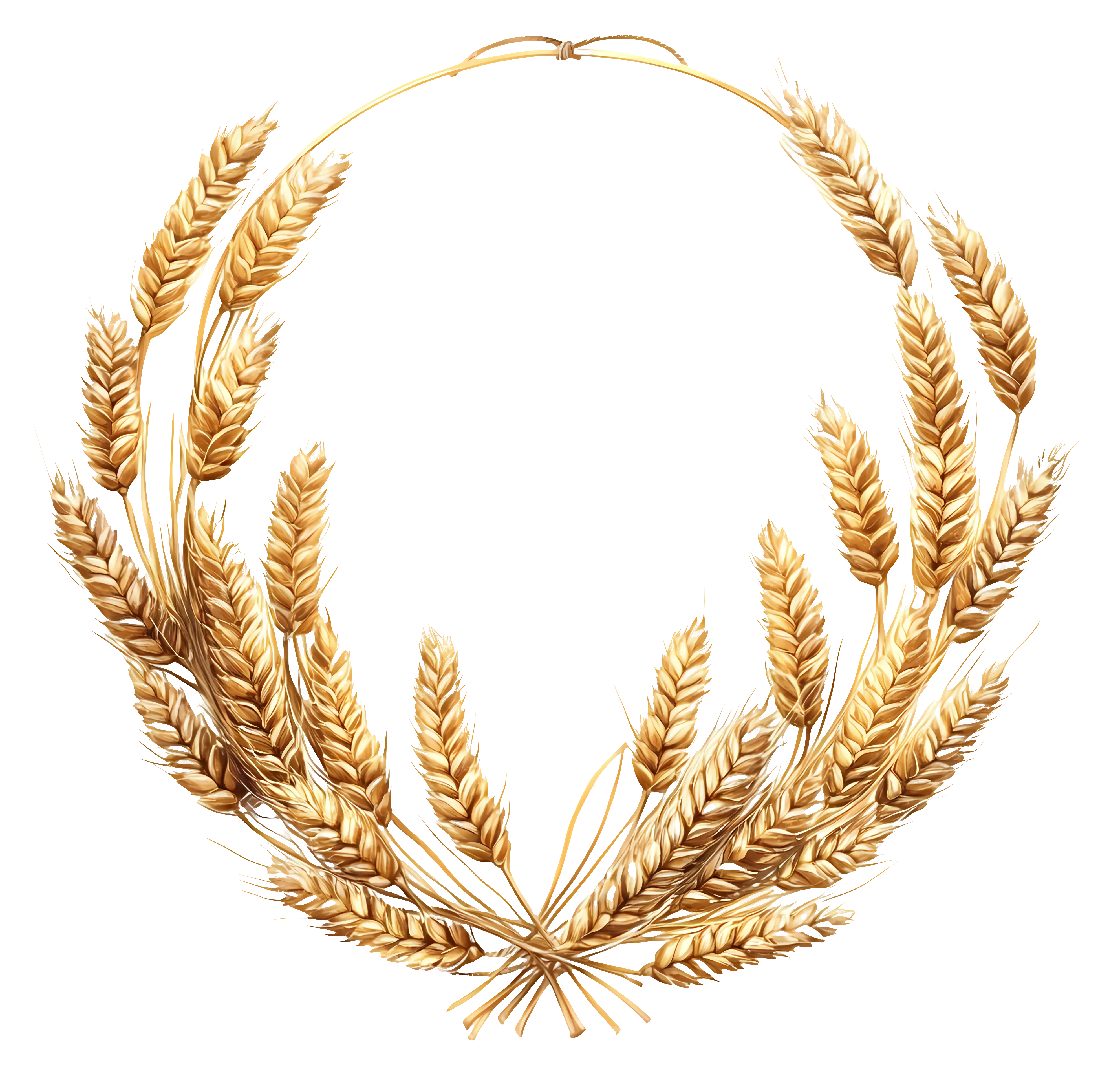 Yellow Wheat Grain Illustration