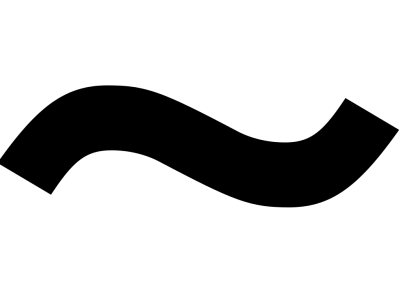 Black Tilde Symbol Design