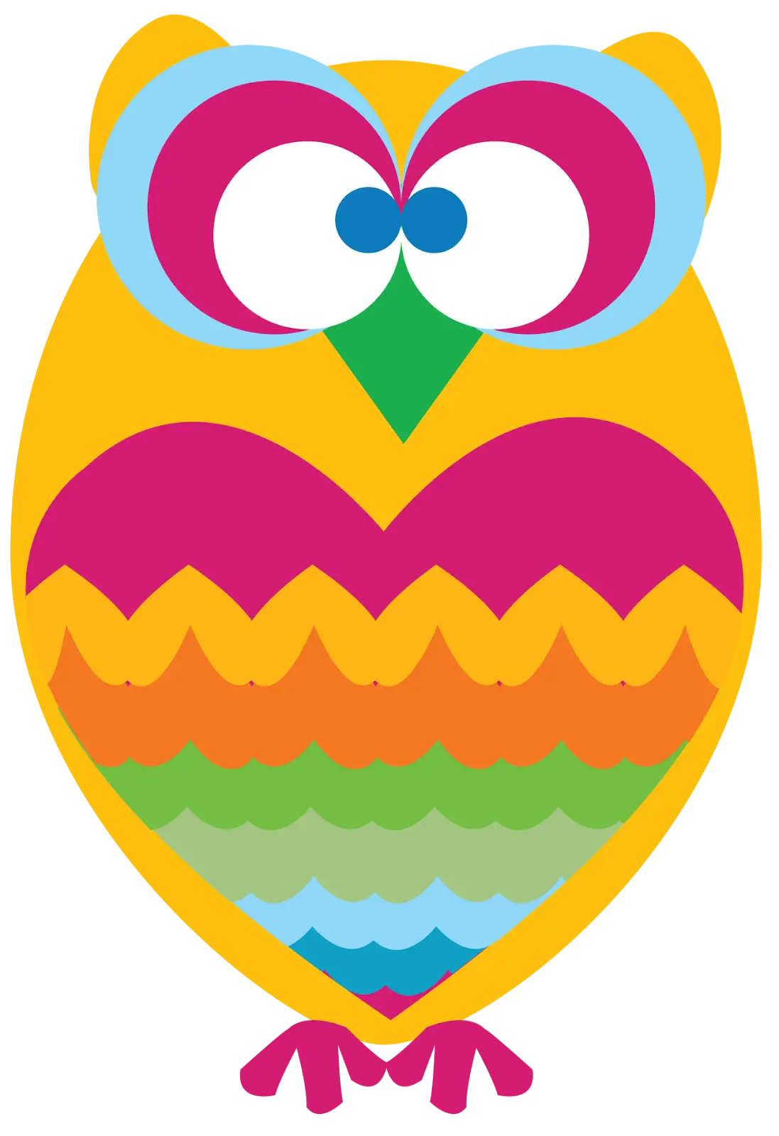 Colorful Cartoon Owl