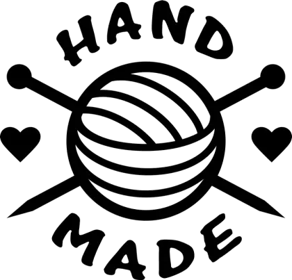 Handmade Craft Text with Yarn and Needles