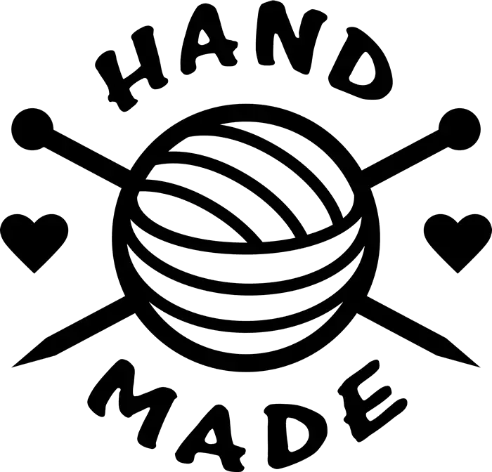 Handmade Craft Text with Yarn and Needles