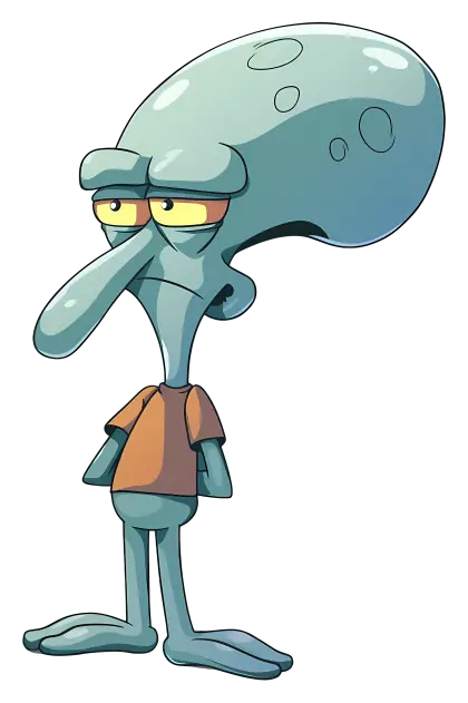 Cartoon Representation of a Squid Character