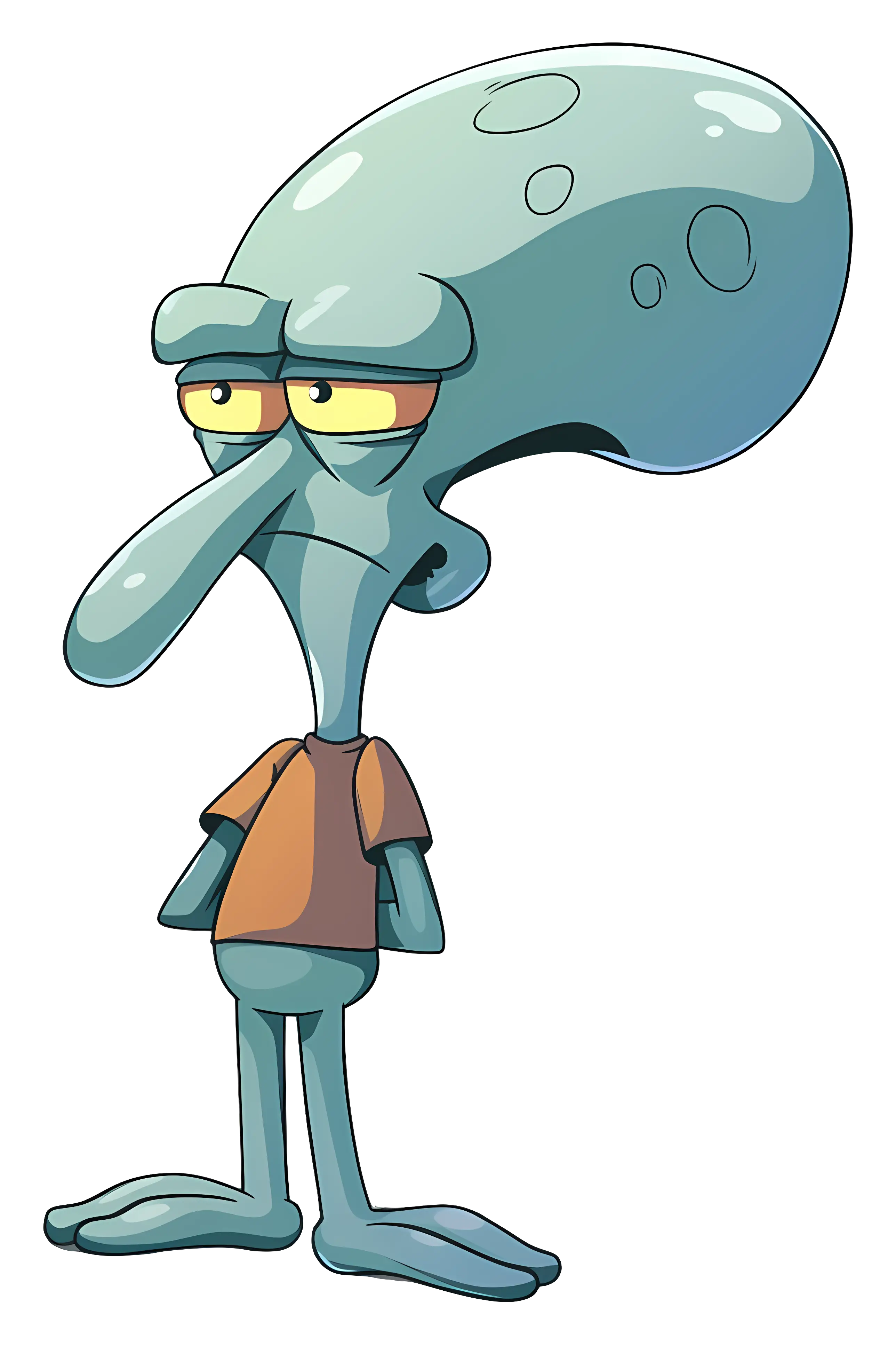 Cartoon Representation of a Squid Character