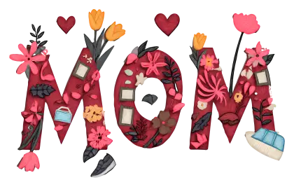 Floral MOM Letters for Mother&#039;s Day