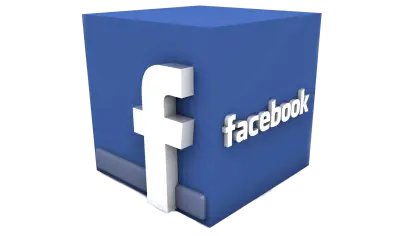 Facebook Logo in 3D Cube Style
