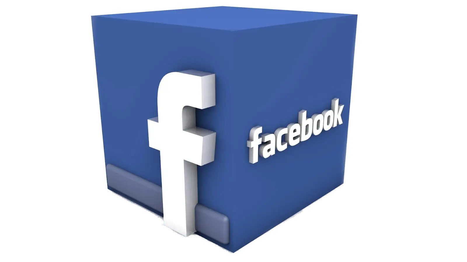 Facebook Logo in 3D Cube Style