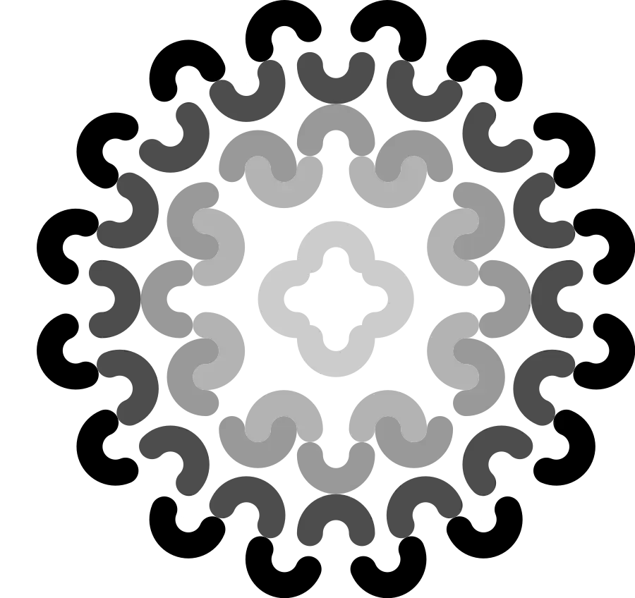 Geometric Gray Mandala Design