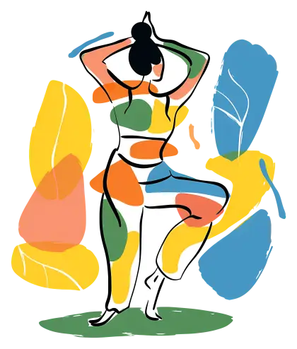 Woman in Yoga Pose Illustration