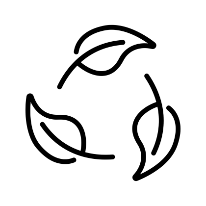 Recycling Symbol with Leaves