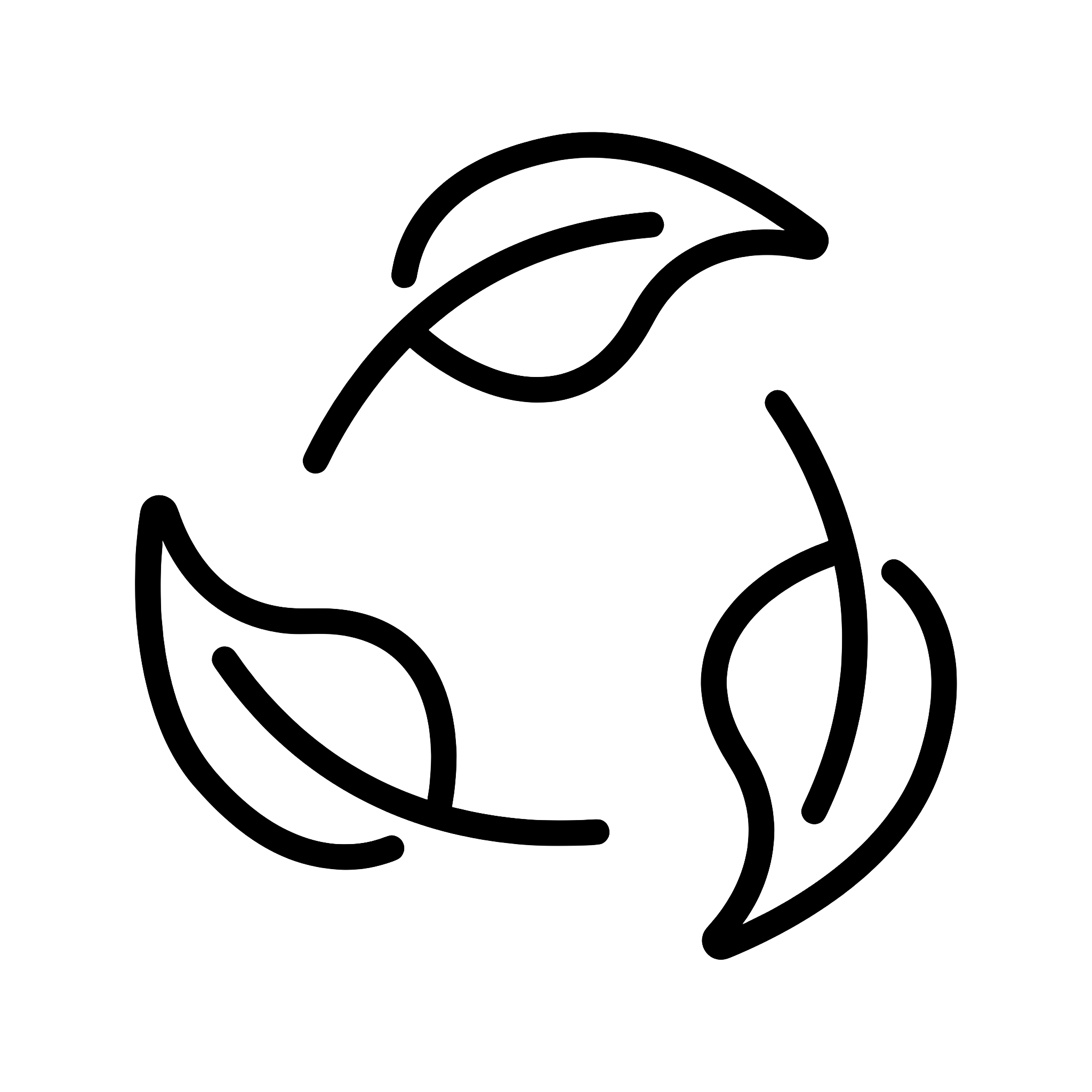 Recycling Symbol with Leaves