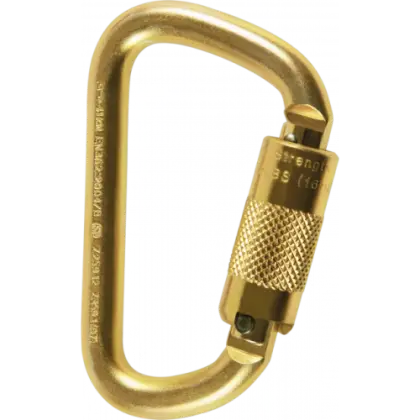 Golden Carabiner for Climbing