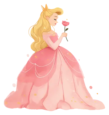 Princess Holding a Rose