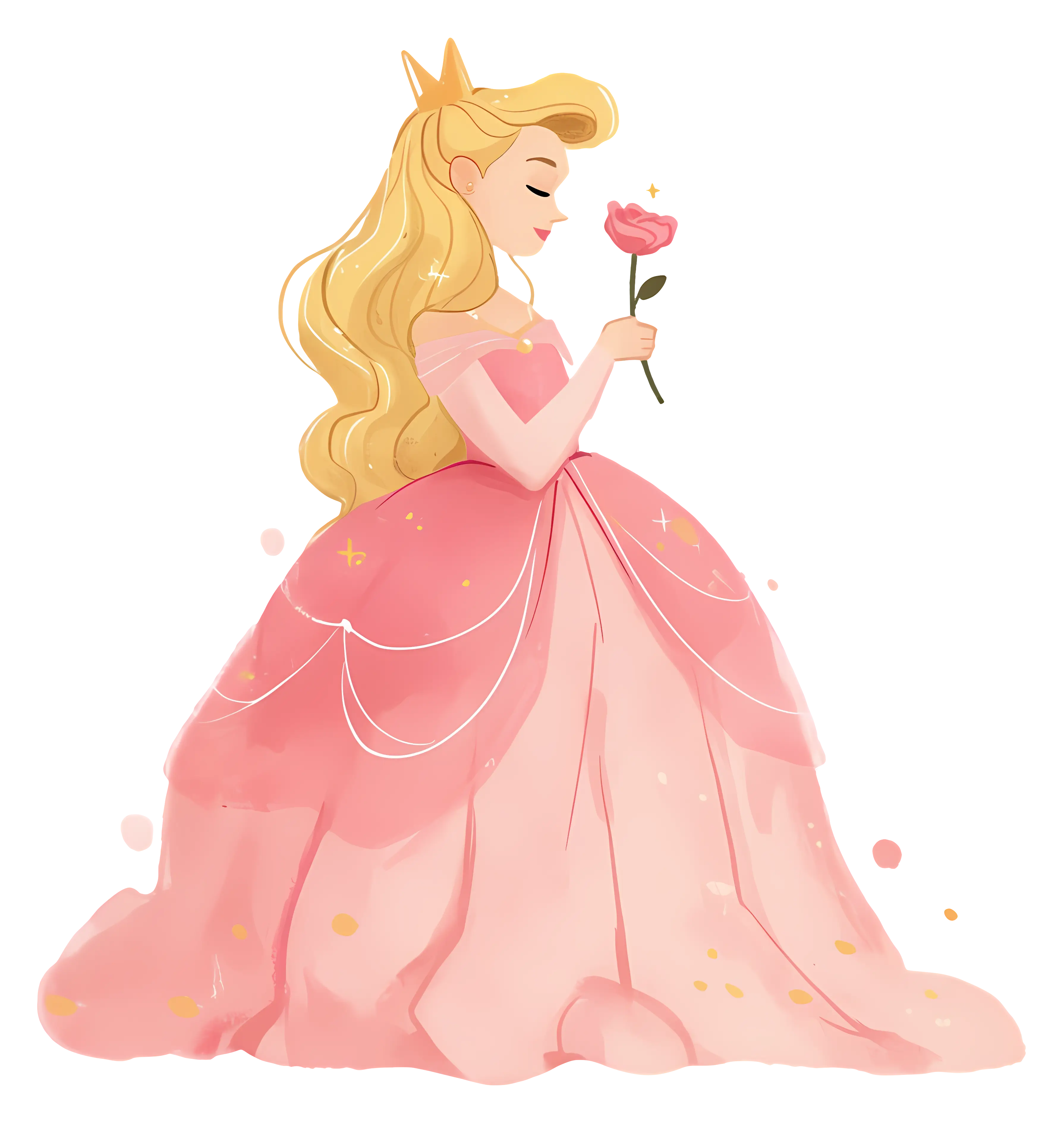 Princess Holding a Rose
