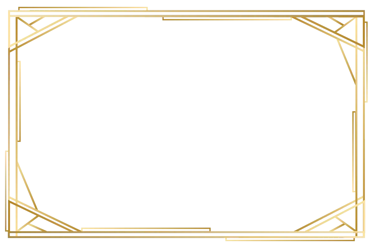 Gold Geometric Frame Design