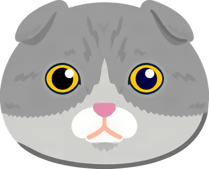 Cute Cat Face Illustration