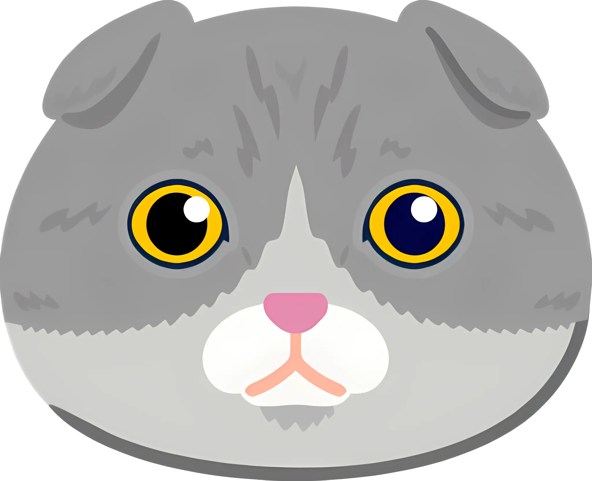 Cute Cat Face Illustration