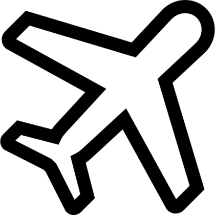 Airplane Outline Logo Design