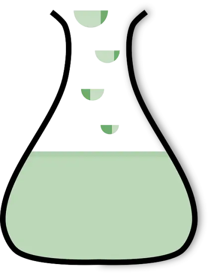 Green Chemistry Flask for Science Illustration