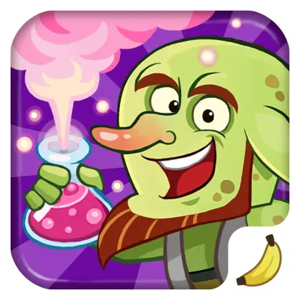 Green Goblin with Potion Cartoon