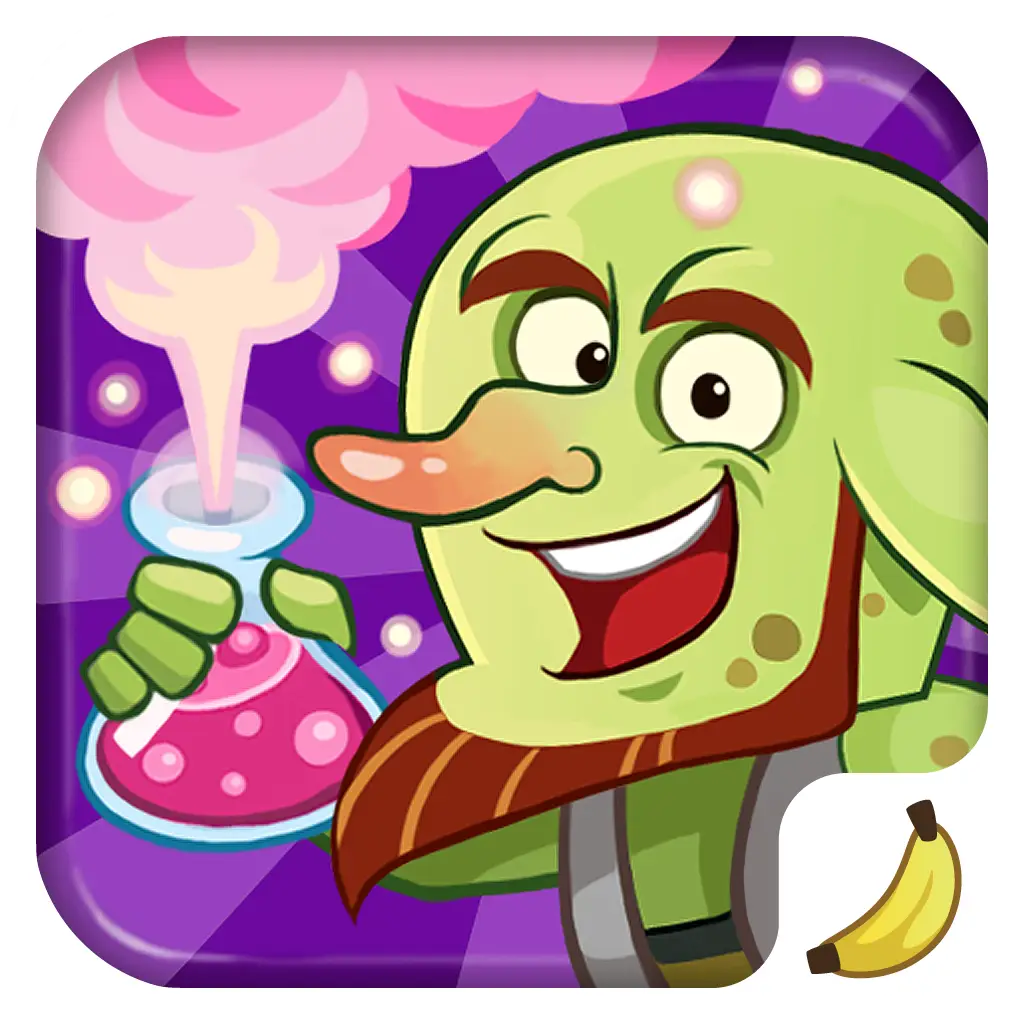 Green Goblin with Potion Cartoon