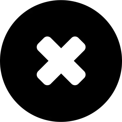 Minimalist Black Circle with White Cross Icon