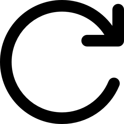 Right Up Circular Arrow Symbol